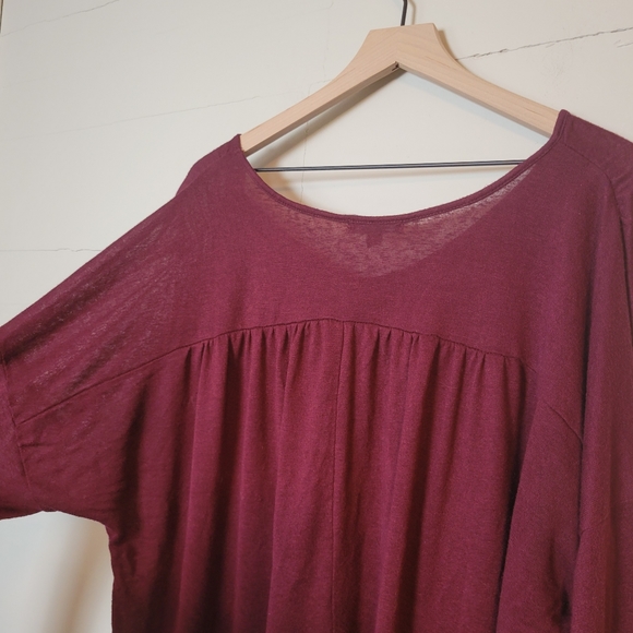 Lane Bryant | Long-Sleeved Burgundy Top - Picture 4 of 8